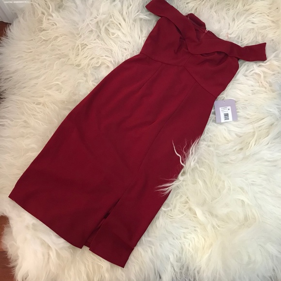 JS COLLECTIONS Off-The-Shoulder Sheath Dress - Picture 6 of 7